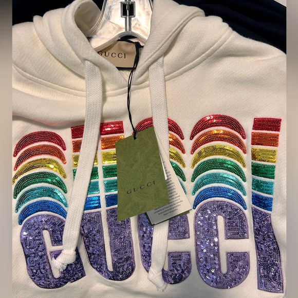 Gucci Sequin Embellished Cropped Sweater - Picture 9 of 10